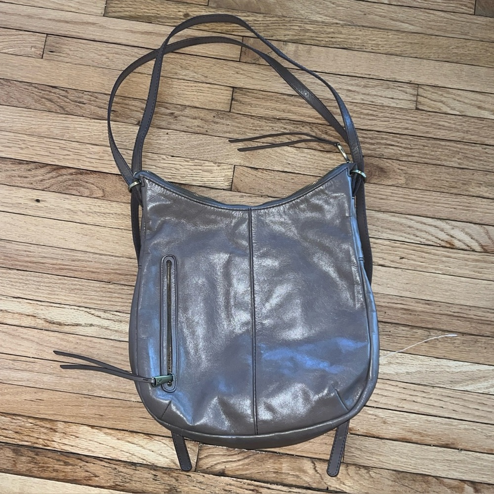 HOBO Merrin Convertible Shoulder Bag Backpack Taupe Leather Very Nice